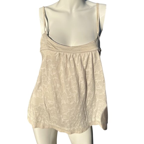 Y2K Ruehl By Abercrombie & Fitch Babydoll Top Cream Burnout M - Picture 1 of 2
